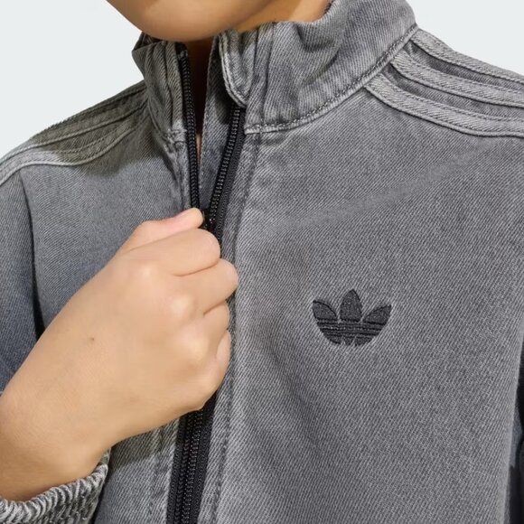 adidas Originals Kids Denim Pants and Jacket Crew Set, Grey Size 5T, Unisex - Picture 7 of 9